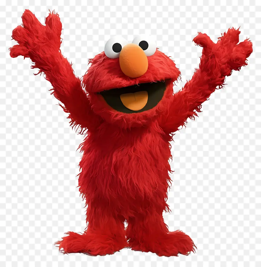 Elmo，Personnage à Fourrure Rouge PNG