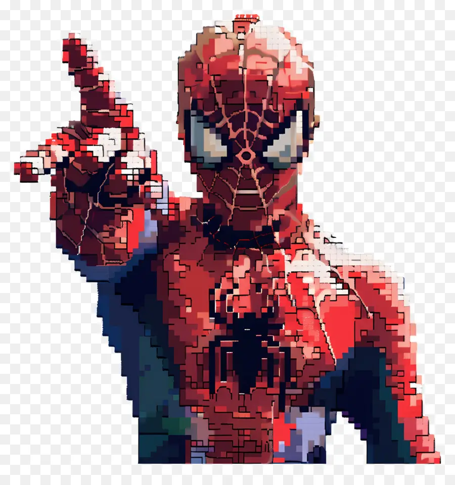 Pixel Araignée，Spider Man Pixélisé PNG