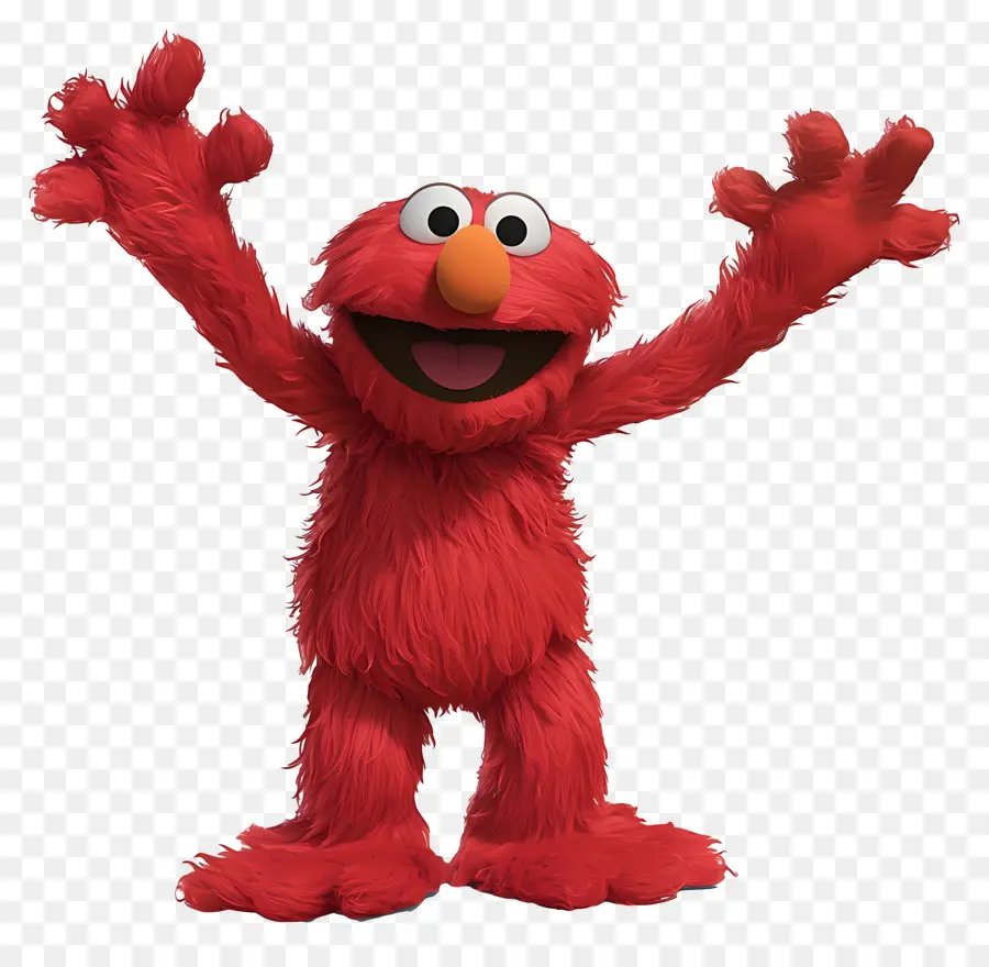 Elmo，Personnage à Fourrure Rouge PNG