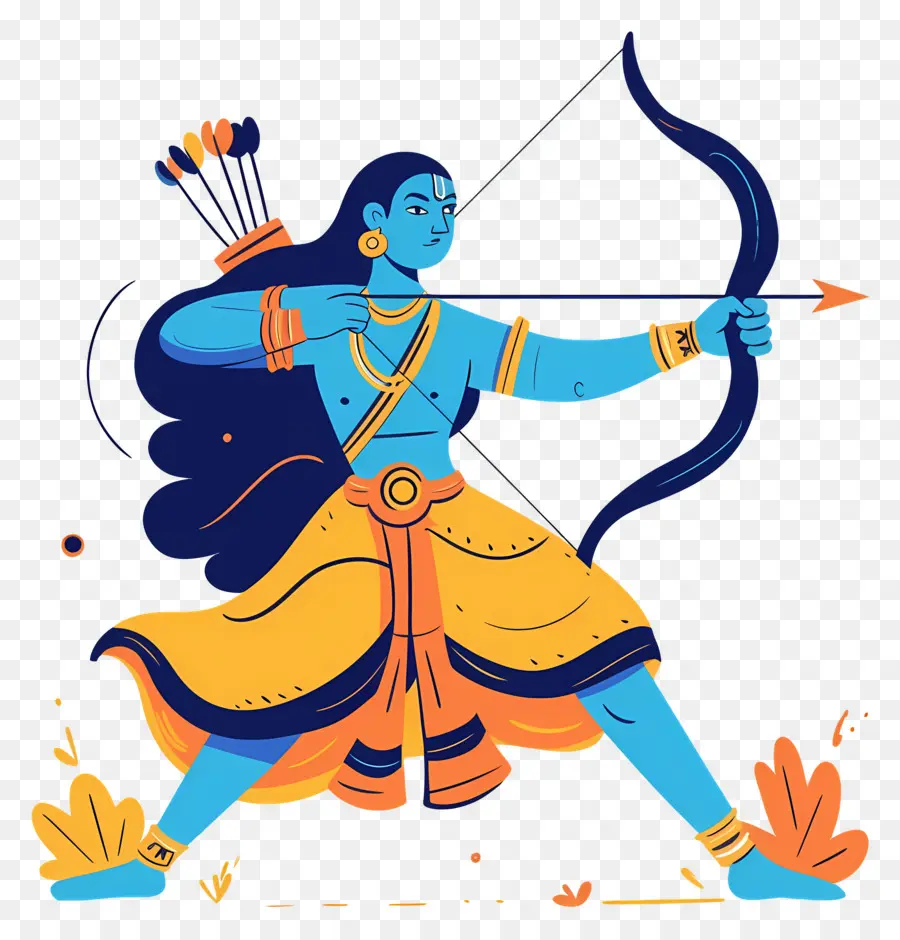 Dussehra，Archer Bleu PNG