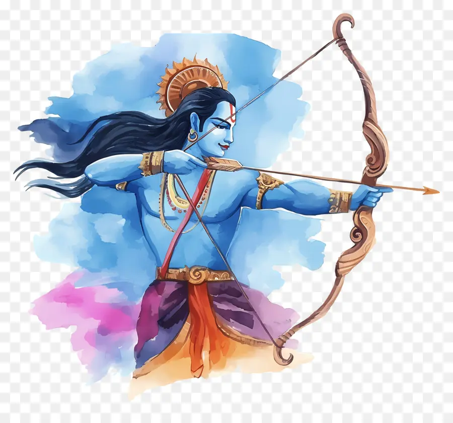 Dussehra，Archer Bleu PNG