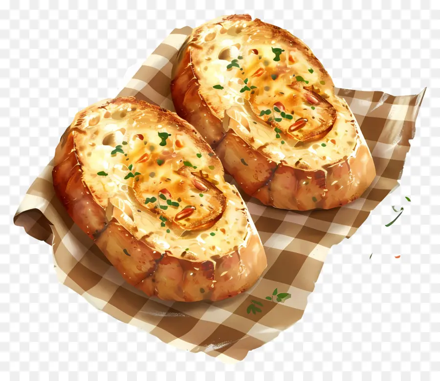 Pain à L'ail，Tranches De Pain Au Fromage PNG