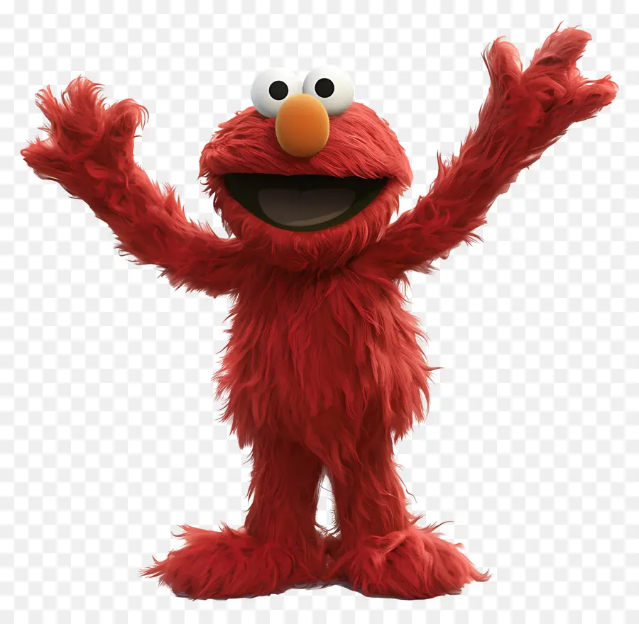 Elmo，Personnage à Fourrure Rouge PNG