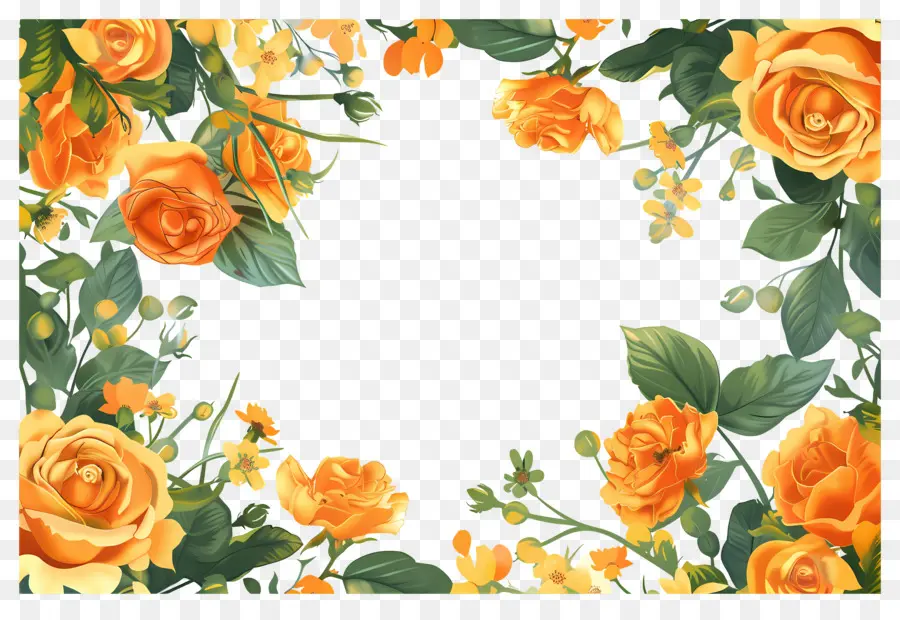 Cadre Floral，Fleurs PNG