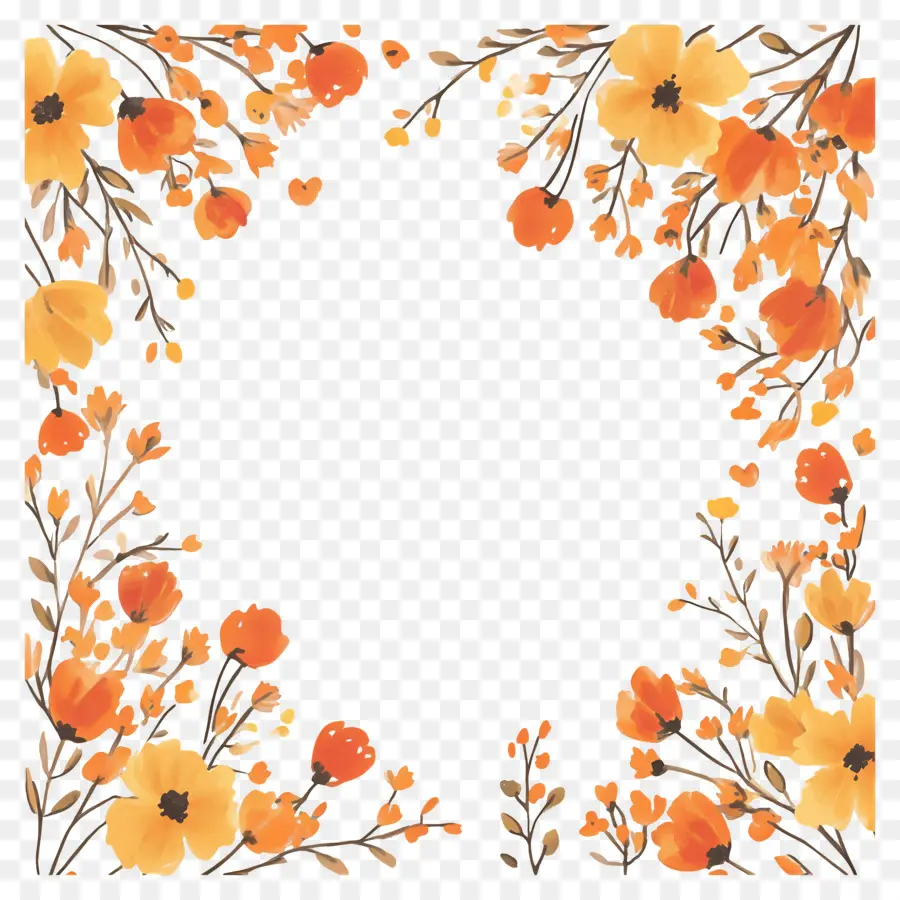 Cadre Floral，Fleurs PNG