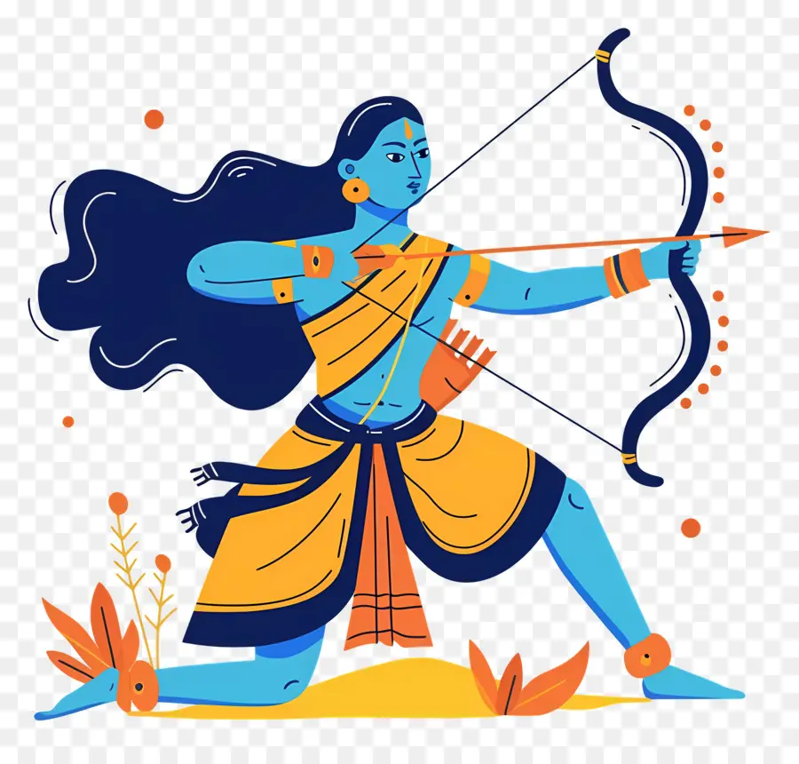 Dussehra，Archer Bleu PNG