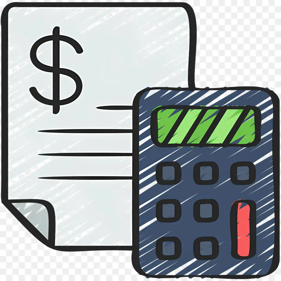 Budget Et Finances，Calculatrice Et Facture PNG