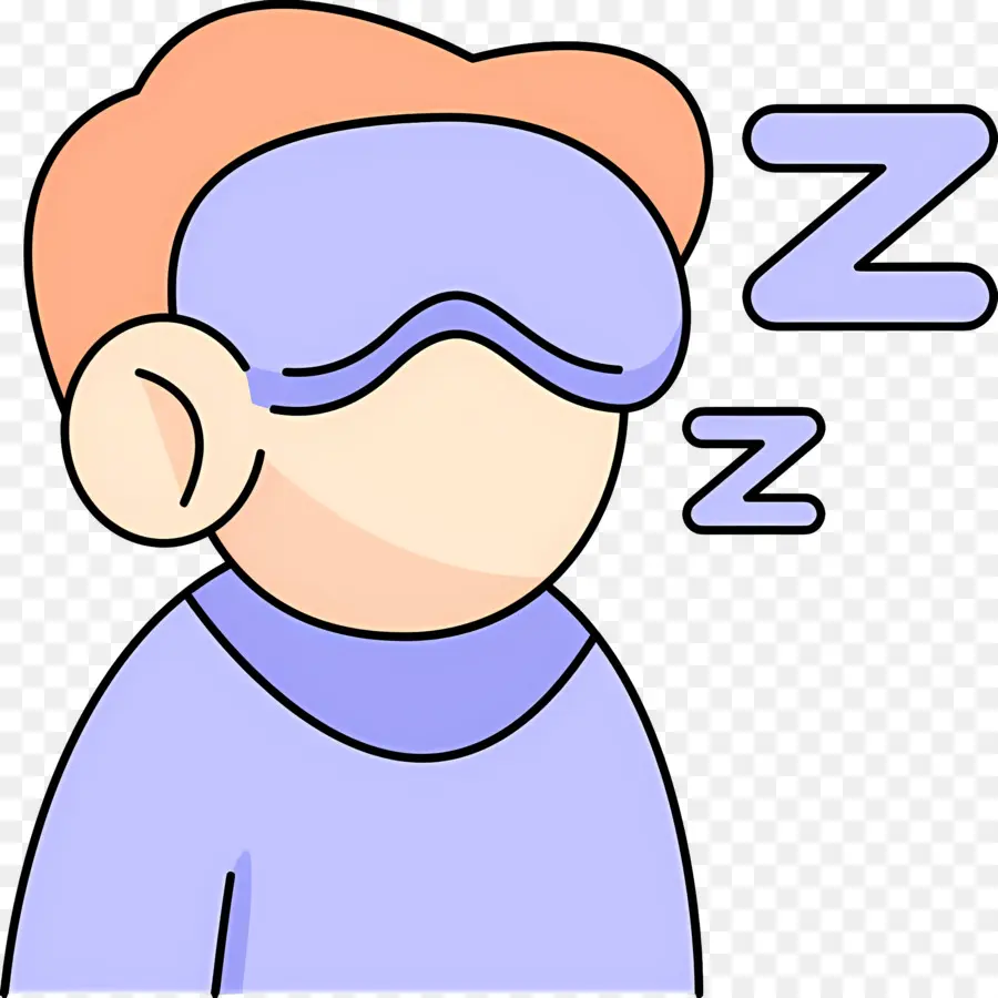 Dormir Zzz，Personne Qui Dort Avec Un Masque PNG