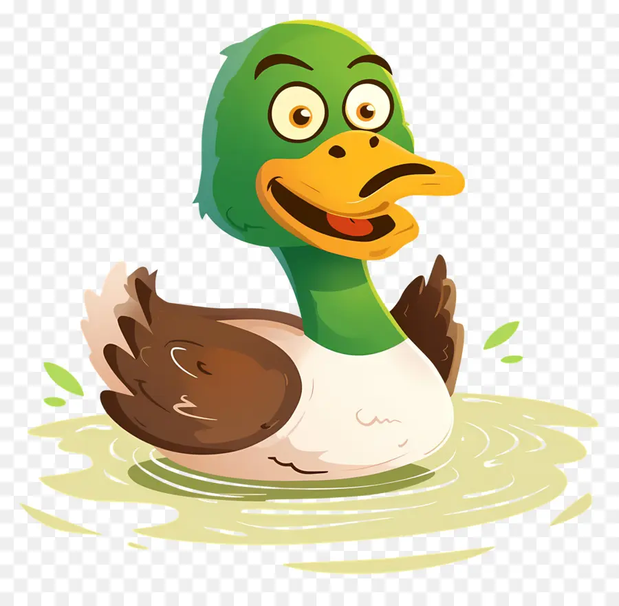 Caricature De Canard，Canard Dans L'eau PNG