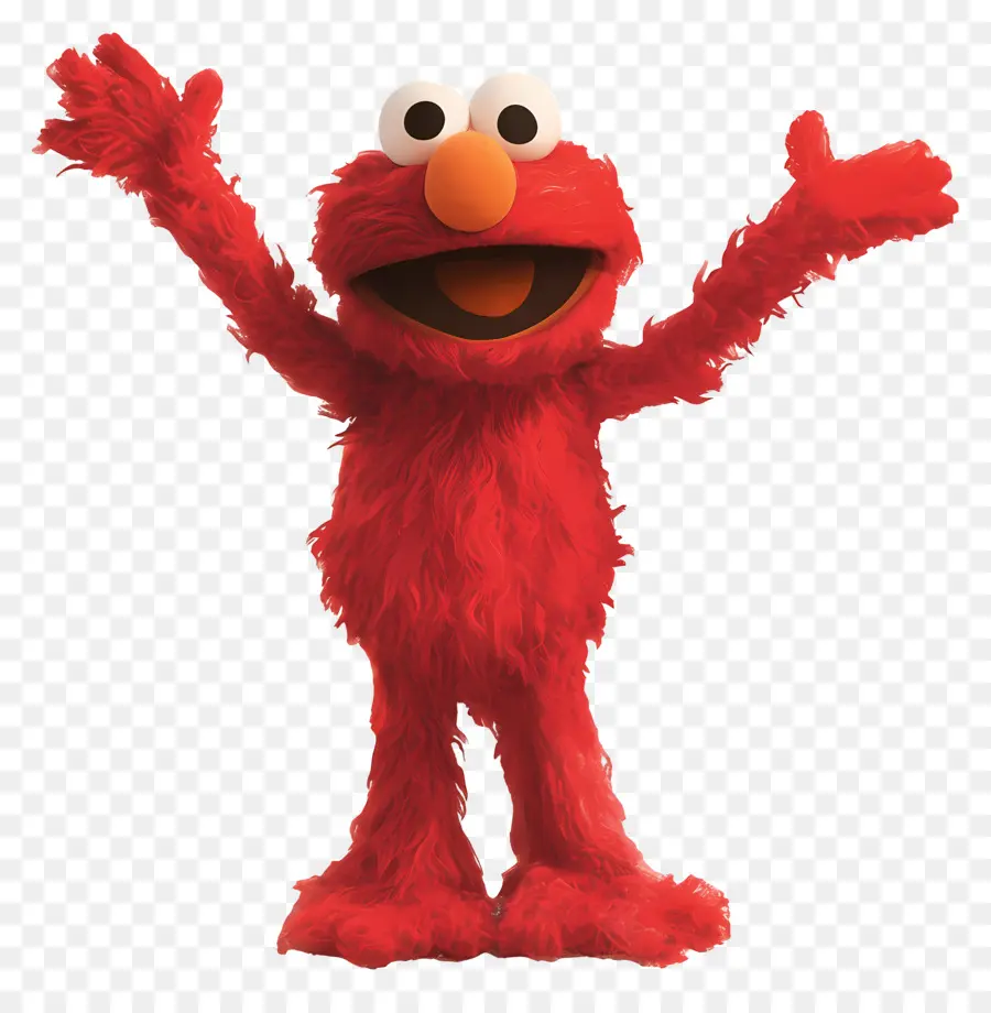 Elmo，Personnage à Fourrure Rouge PNG