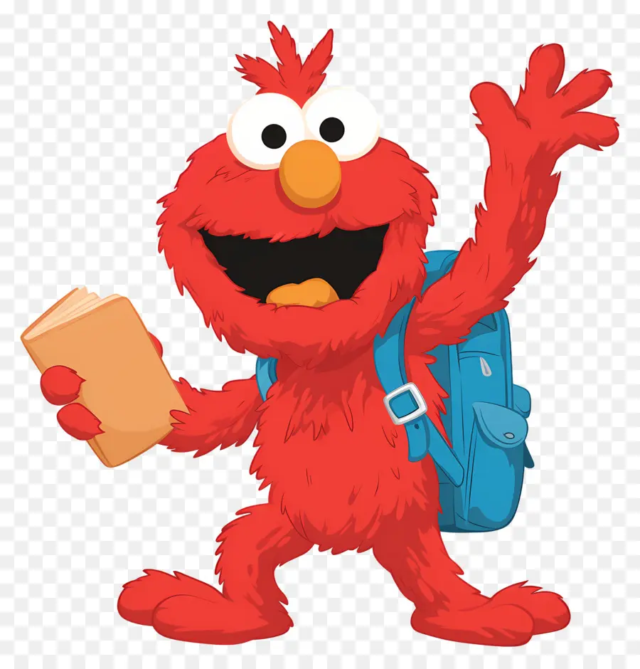 Elmo，Personnage à Fourrure Rouge PNG