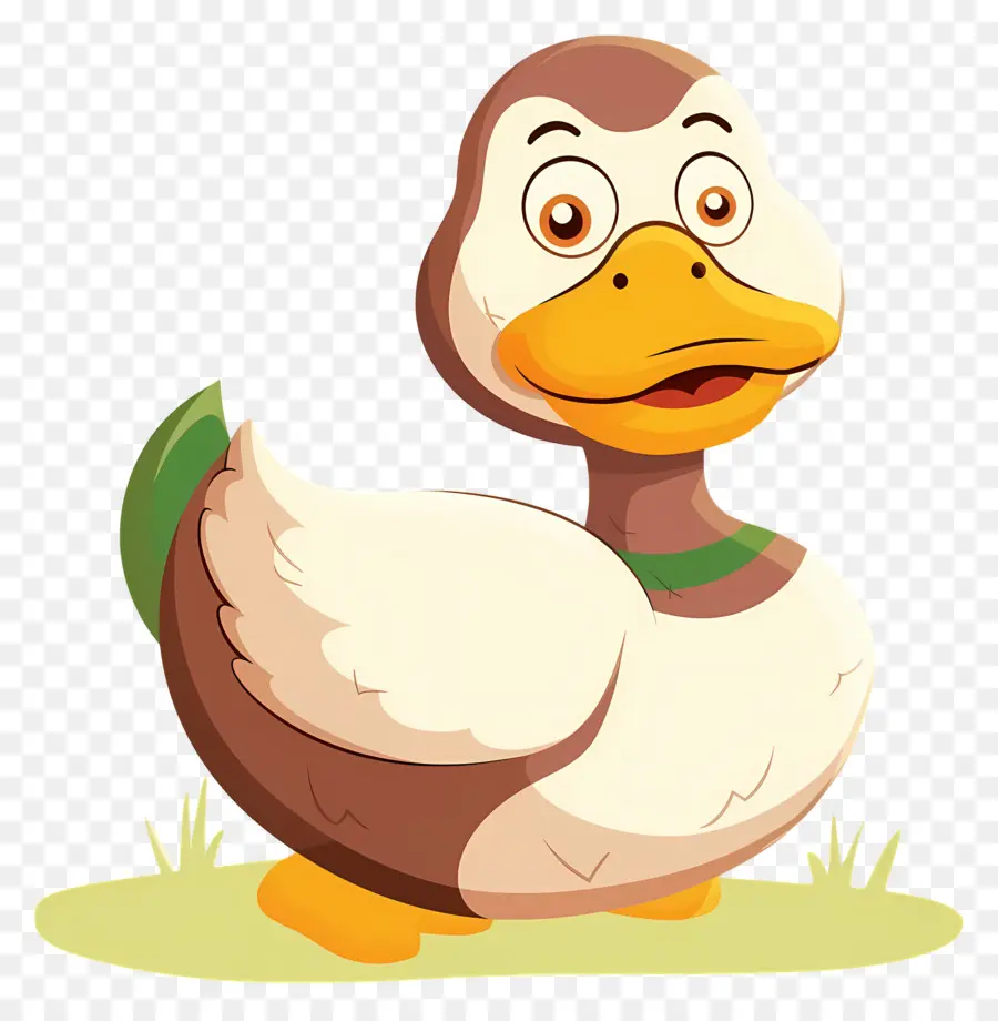 Caricature De Canard，Canard Sur L'herbe PNG