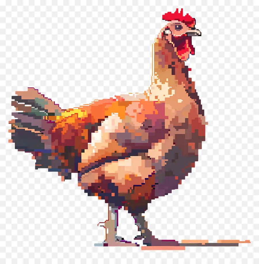 Dinde De Thanksgiving Pixel，Coq Coloré PNG