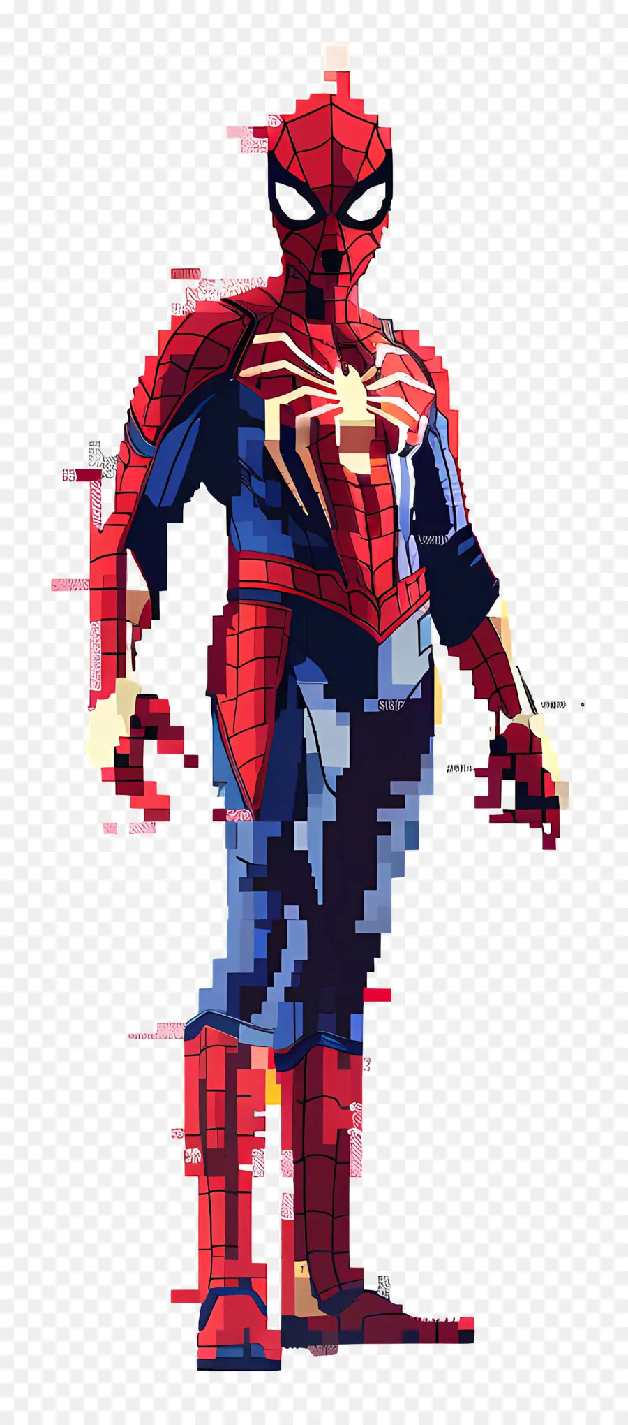 Pixel Araignée，Spider Man Pixélisé PNG