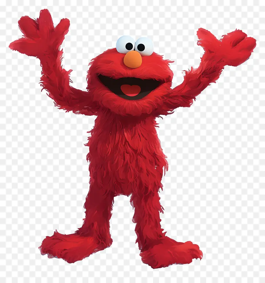 Elmo，Personnage à Fourrure Rouge PNG