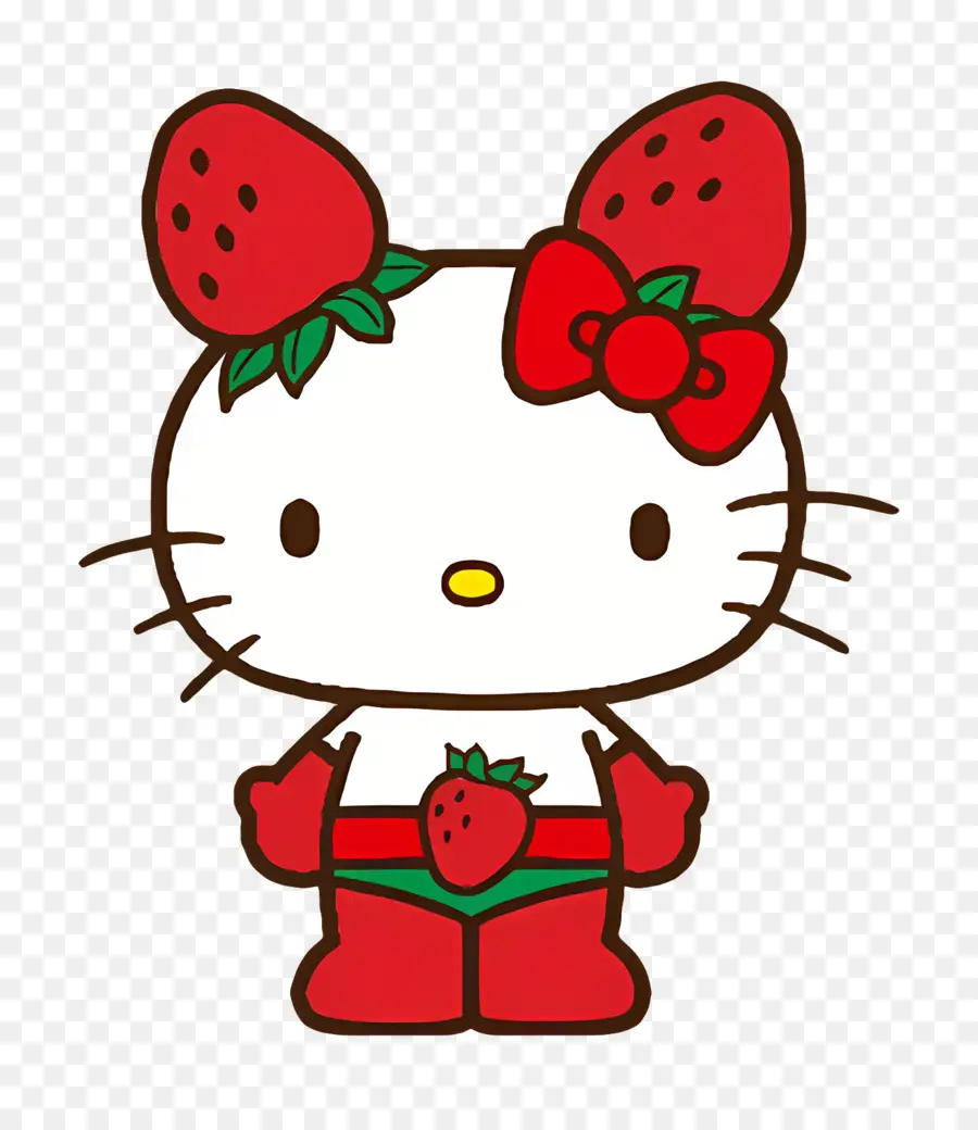 Ichigoman，Hello Kitty Aux Fraises PNG