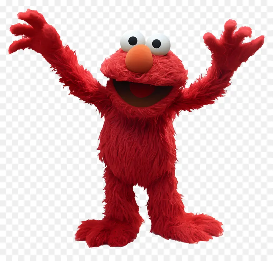 Elmo，Personnage à Fourrure Rouge PNG