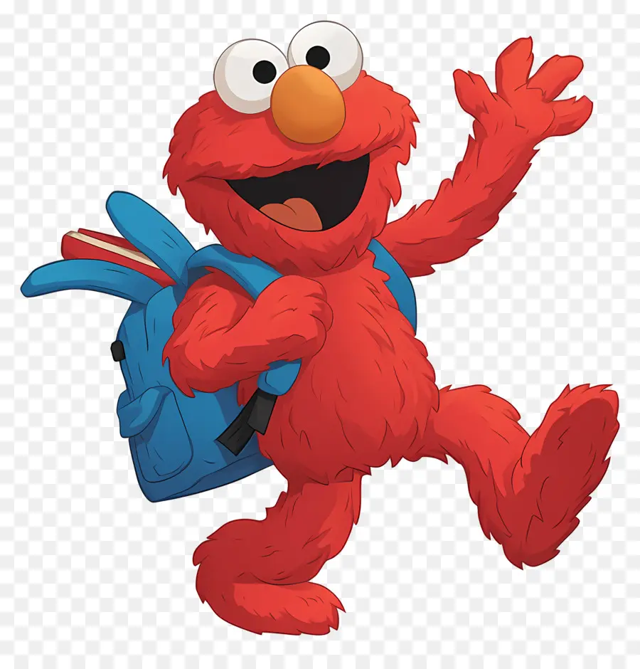 Elmo，Personnage à Fourrure Rouge PNG