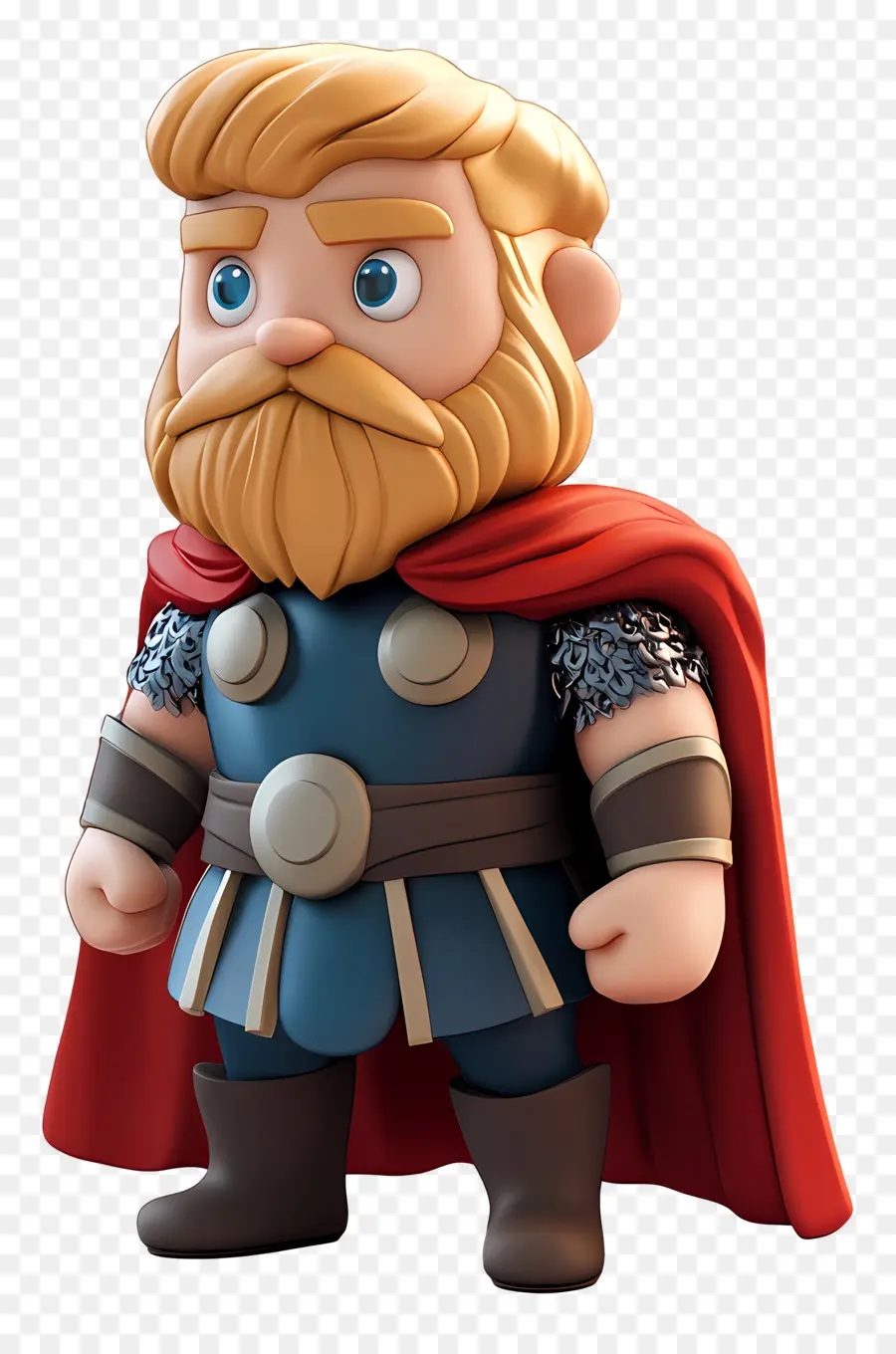 Thor，Guerrière Blonde Avec Cape Rouge PNG