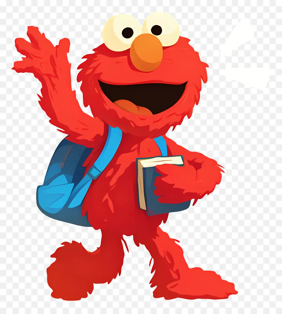 Elmo，Personnage à Fourrure Rouge PNG