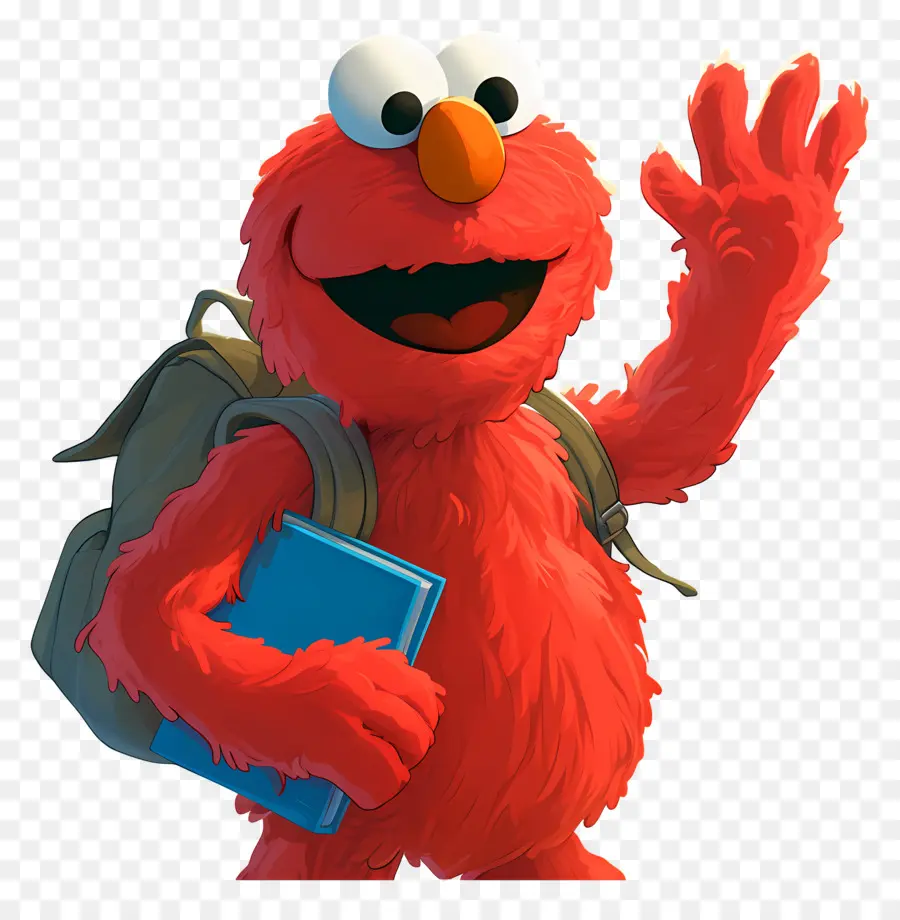 Elmo，Personnage à Fourrure Rouge PNG