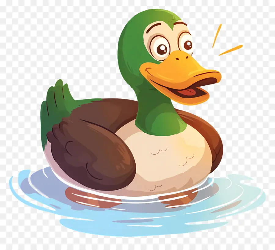 Caricature De Canard，Canard Dans L'eau PNG