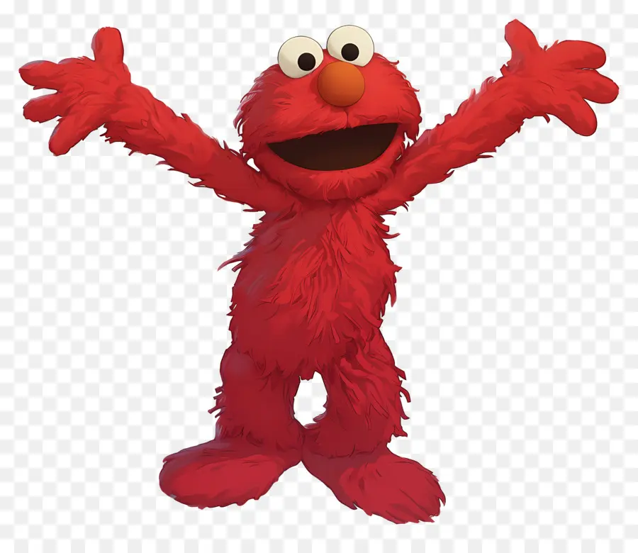 Elmo，Personnage à Fourrure Rouge PNG