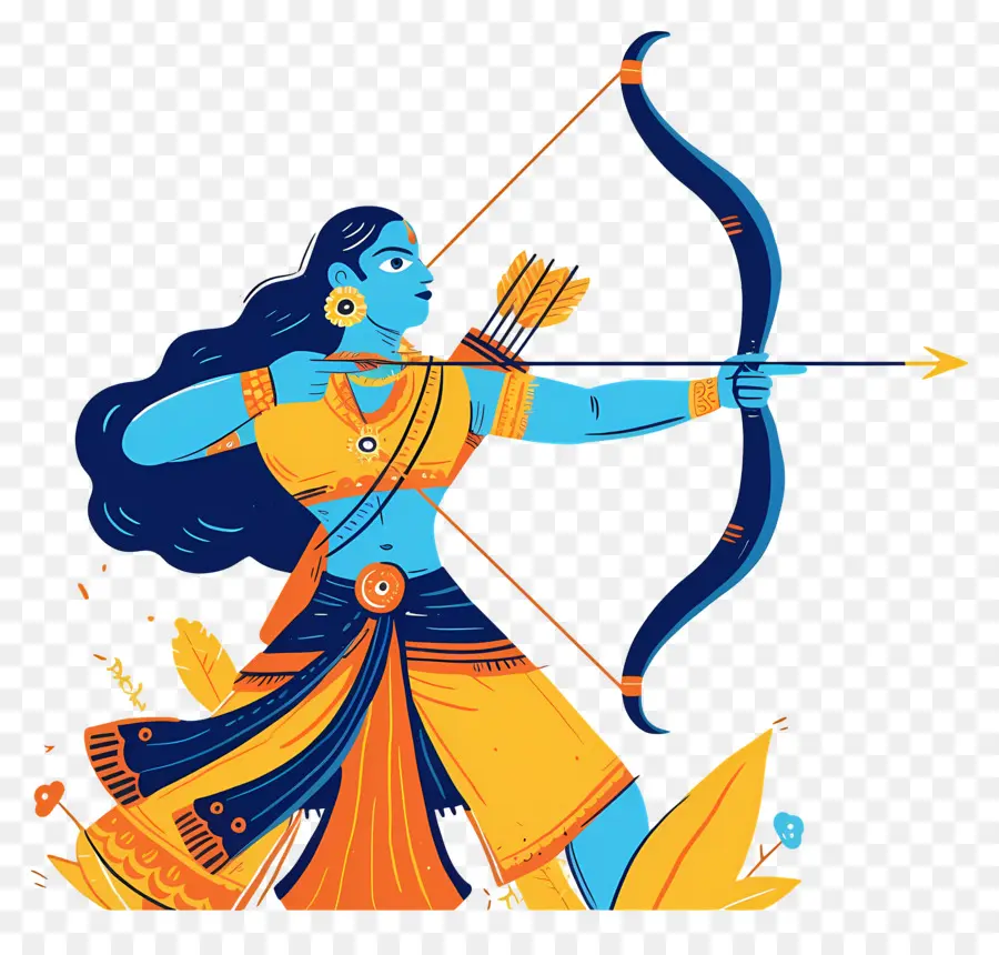 Dussehra，Archer Bleu PNG