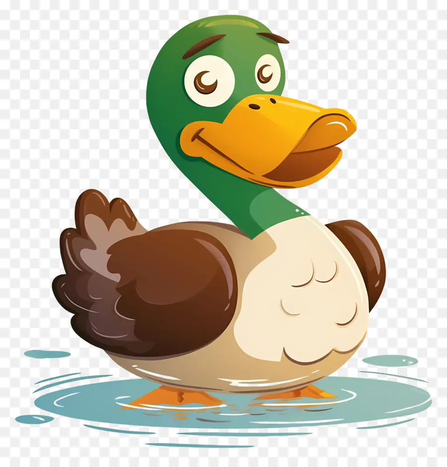 Caricature De Canard，Canard Dans L'eau PNG