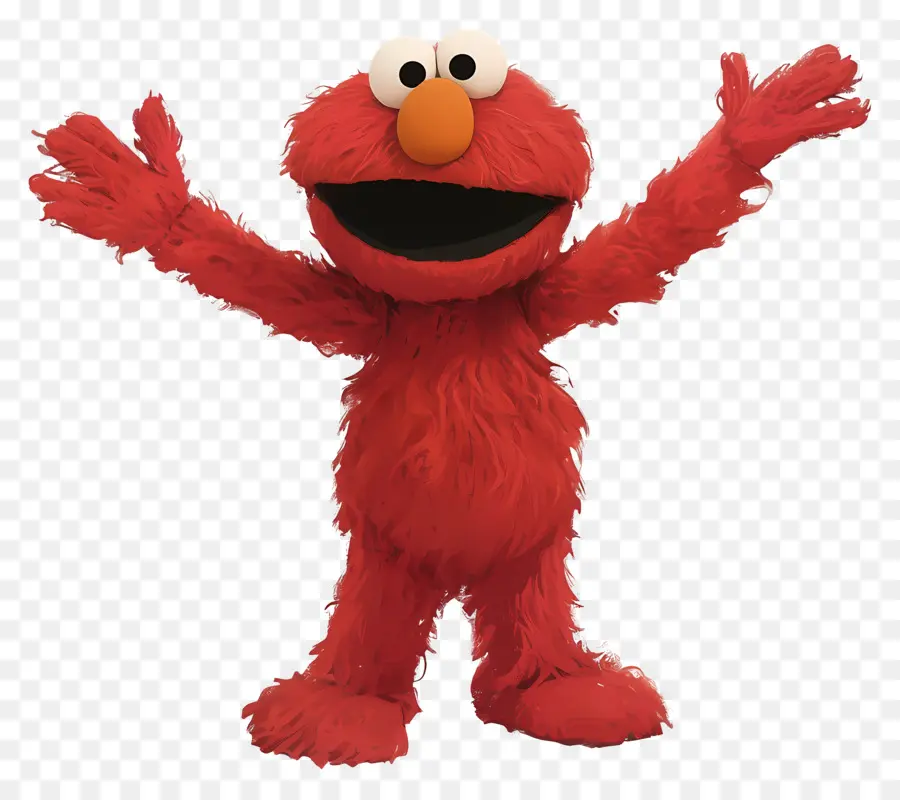 Elmo，Personnage à Fourrure Rouge PNG