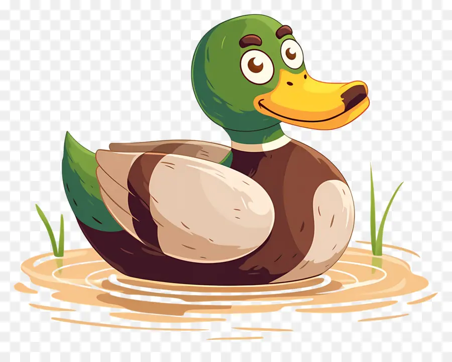 Caricature De Canard，Canard Dans L'eau PNG