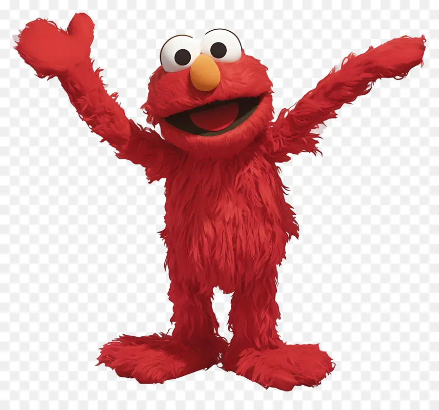 Elmo，Personnage à Fourrure Rouge PNG