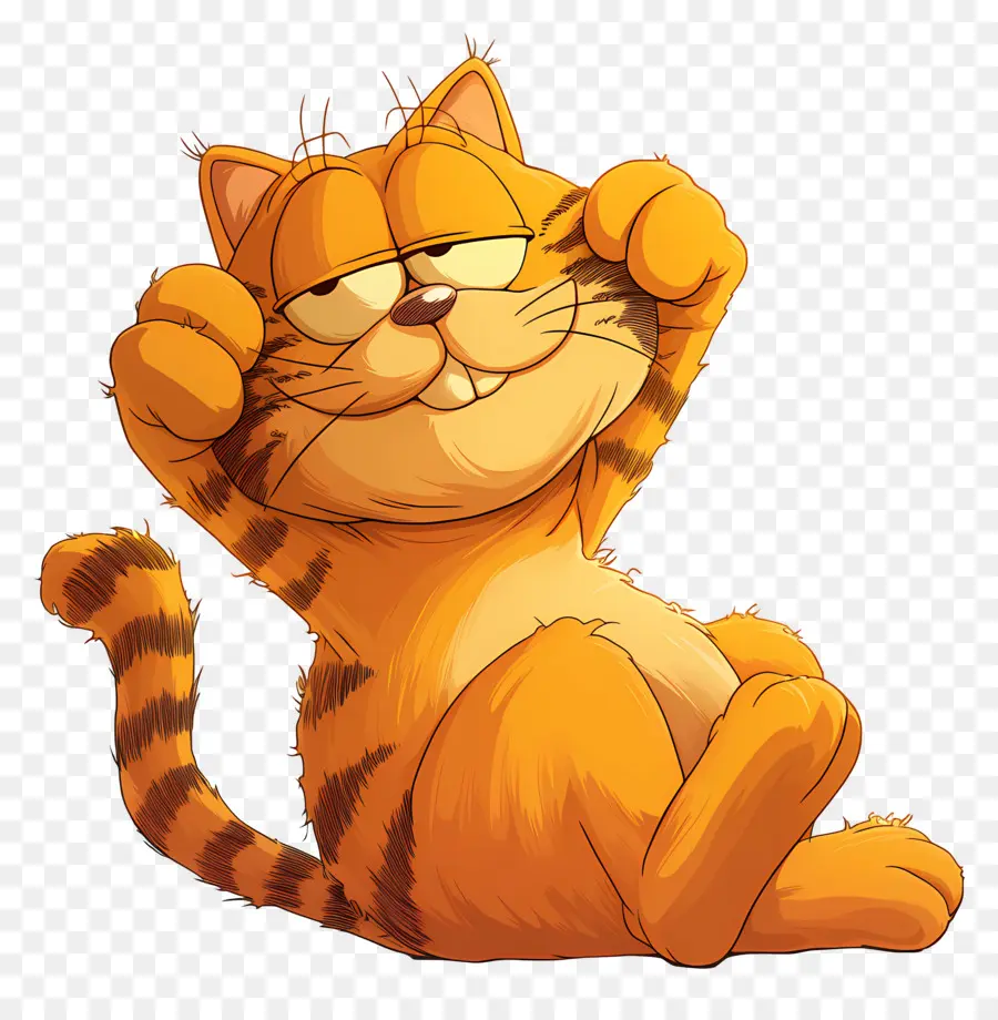 Garfield，Chat Orange PNG