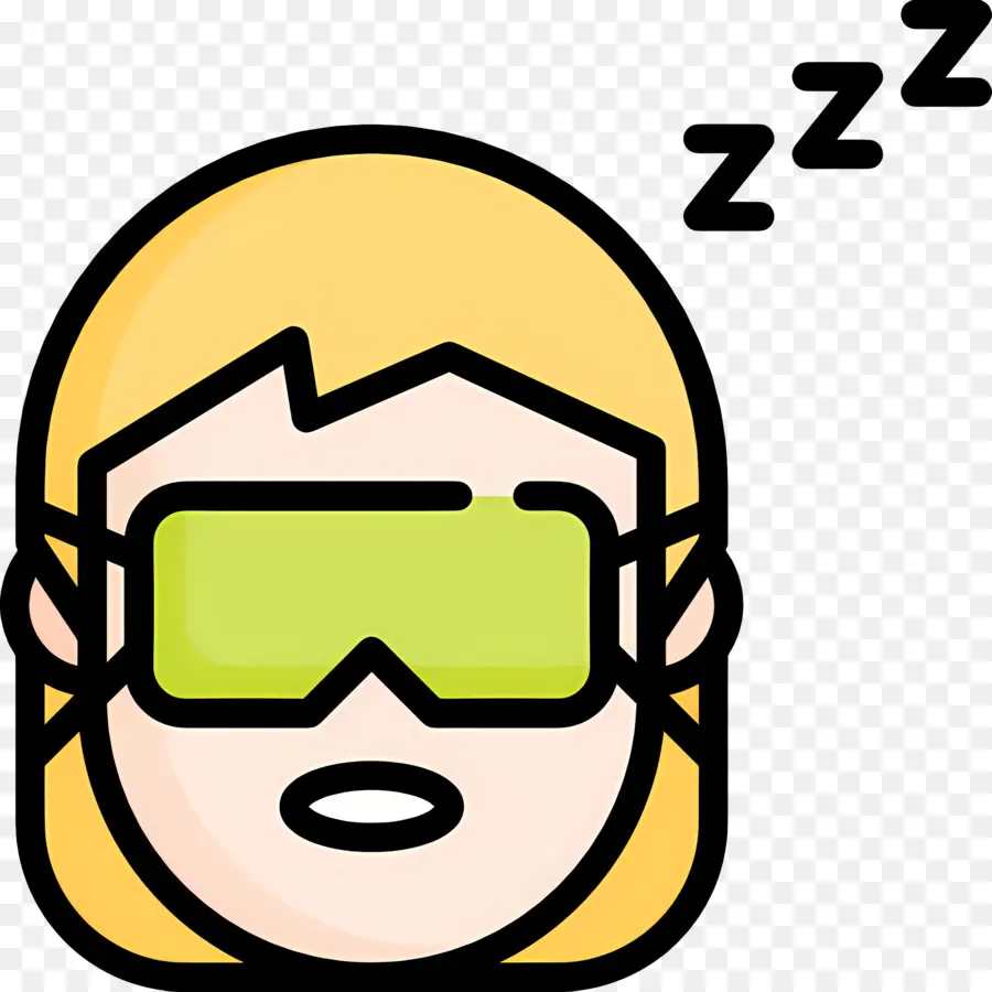 Dormir Zzz，Personne Endormie Avec Des Lunettes PNG