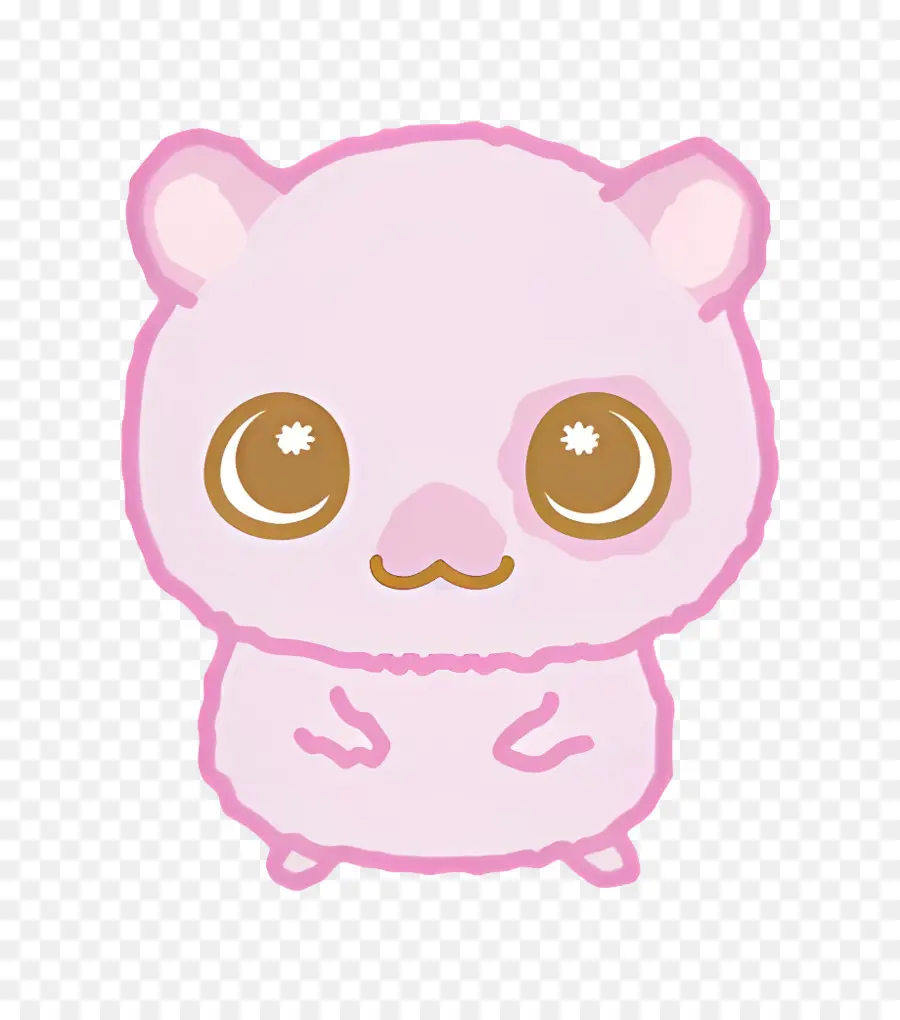 Bosanimal，Hamster De Dessin Animé Rose PNG