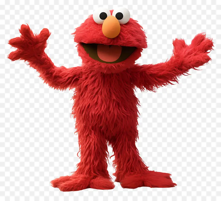 Elmo，Personnage à Fourrure Rouge PNG