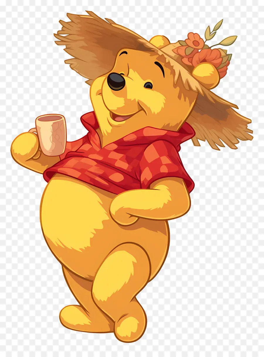 Winnie L'ourson，Ours Avec Chapeau PNG