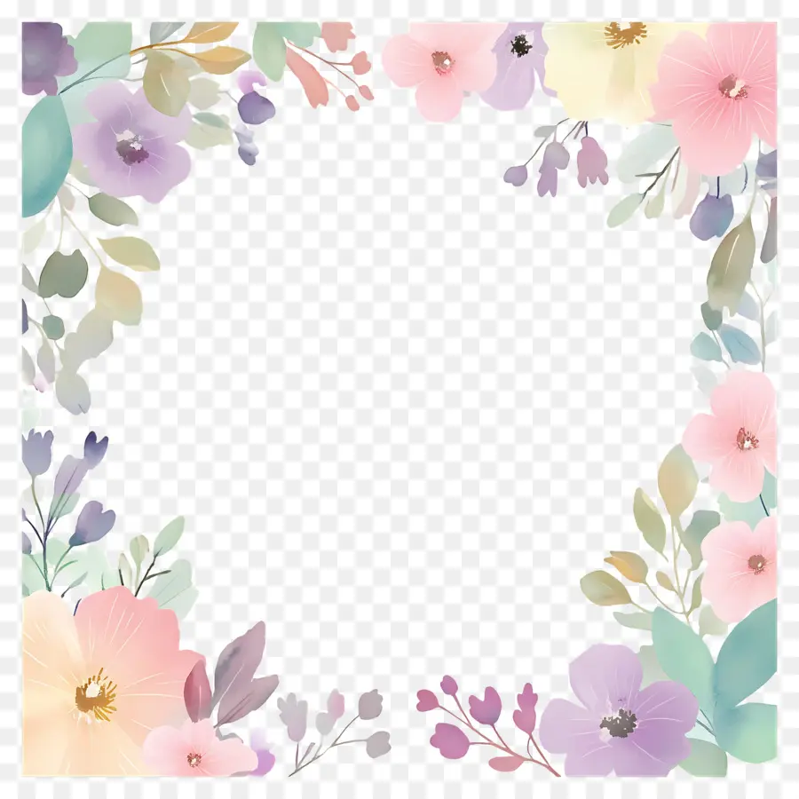 Cadre Floral，Fleurs PNG