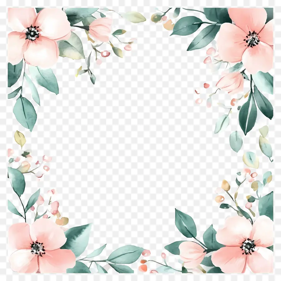 Cadre Floral，Fleurs PNG