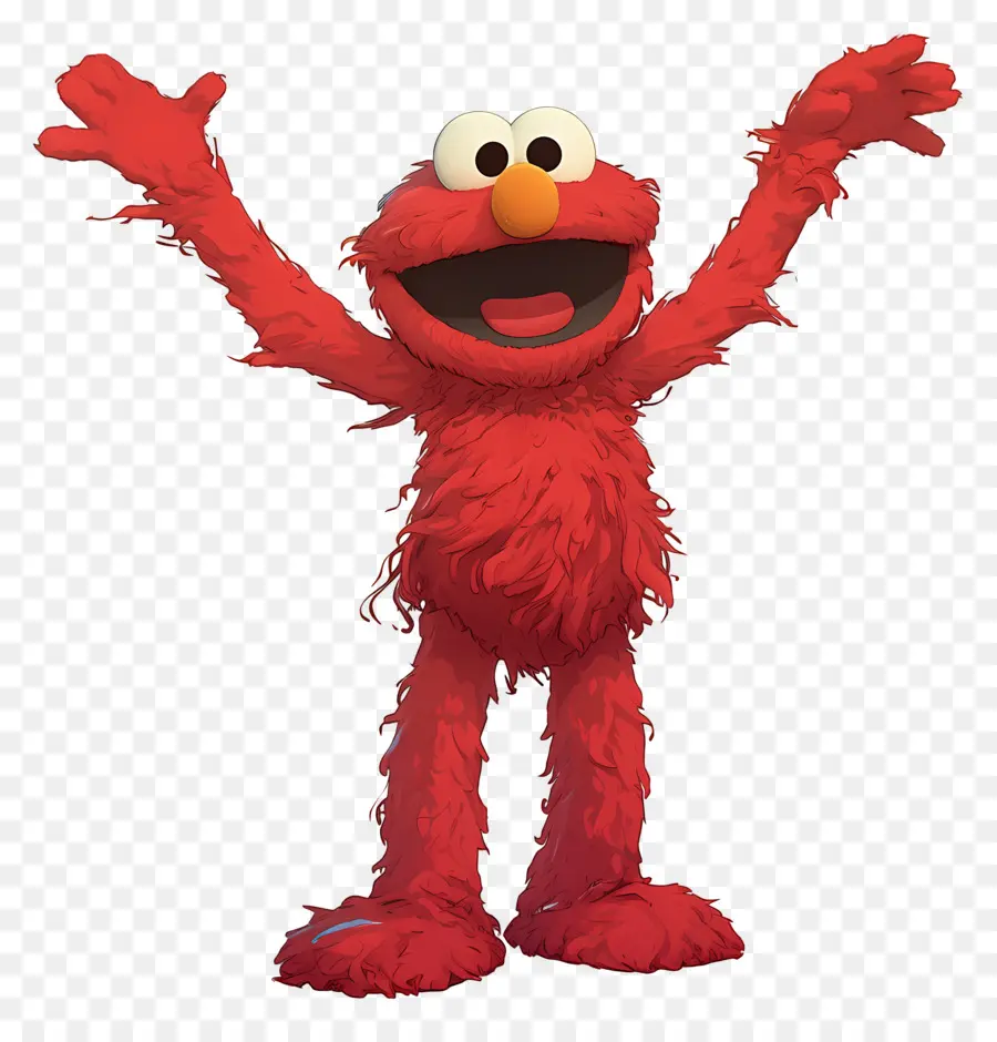 Elmo，Personnage à Fourrure Rouge PNG