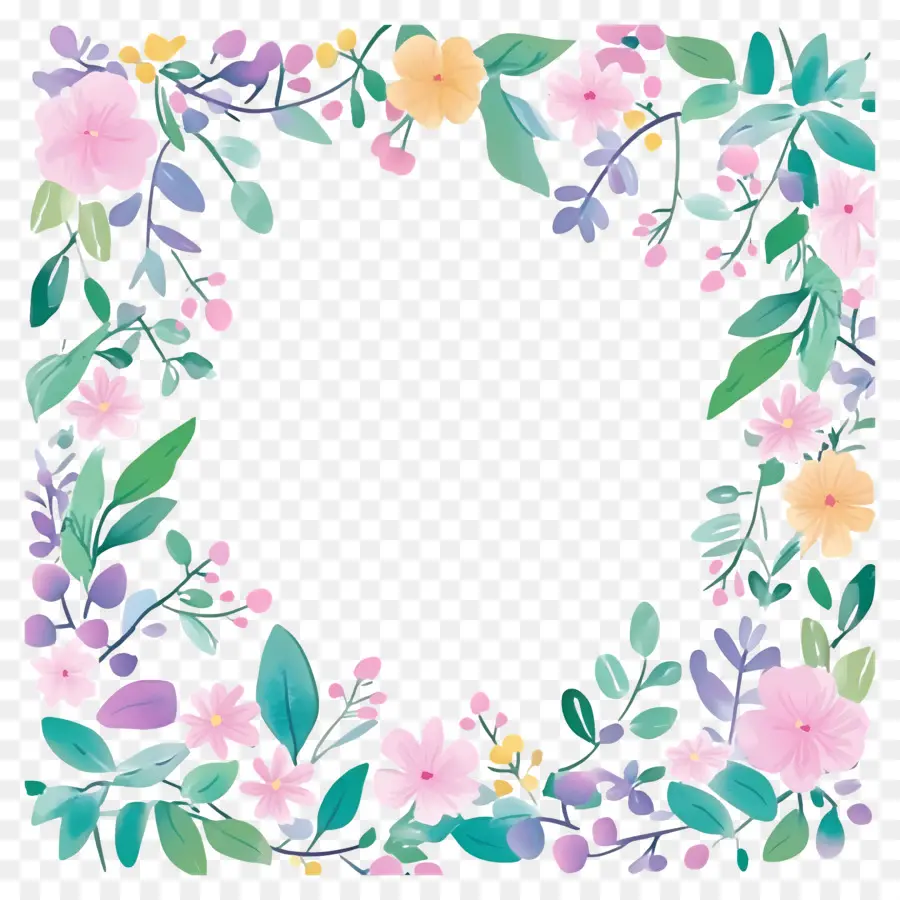 Cadre Floral，Fleurs PNG