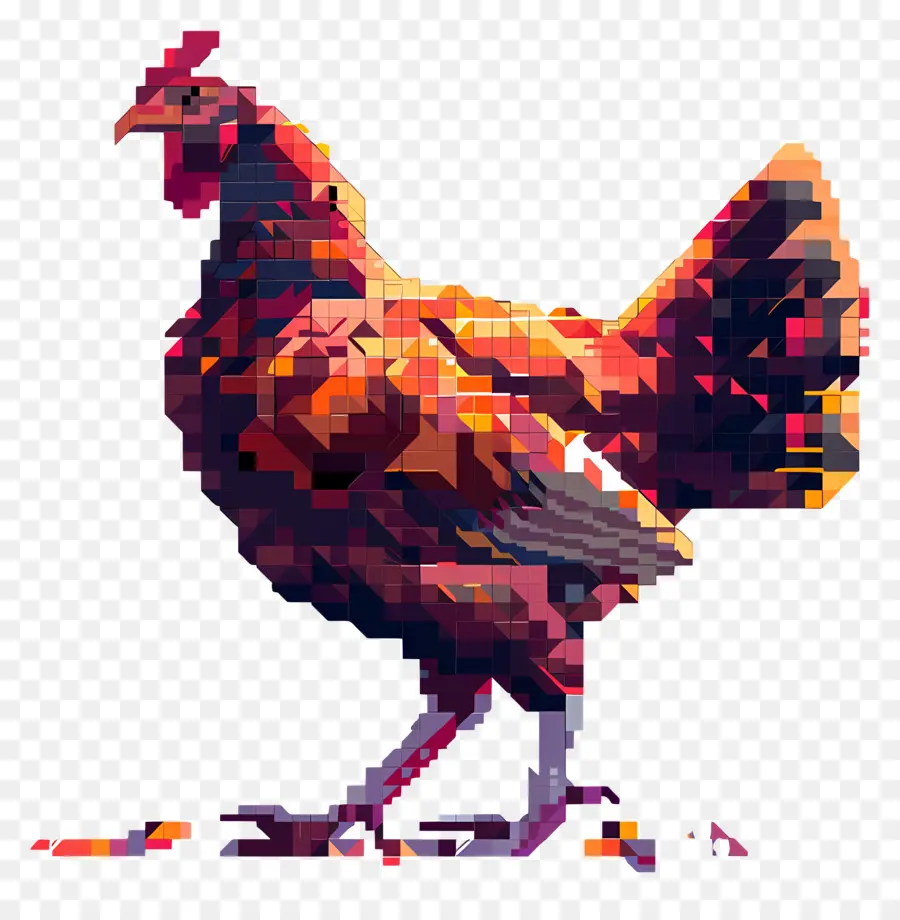 Dinde De Thanksgiving Pixel，Coq Coloré PNG