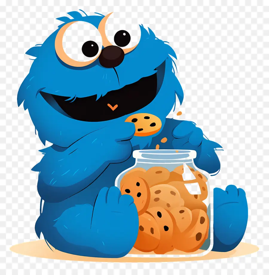 Monstre Aux Biscuits，Monstre Aux Biscuits Bleus PNG