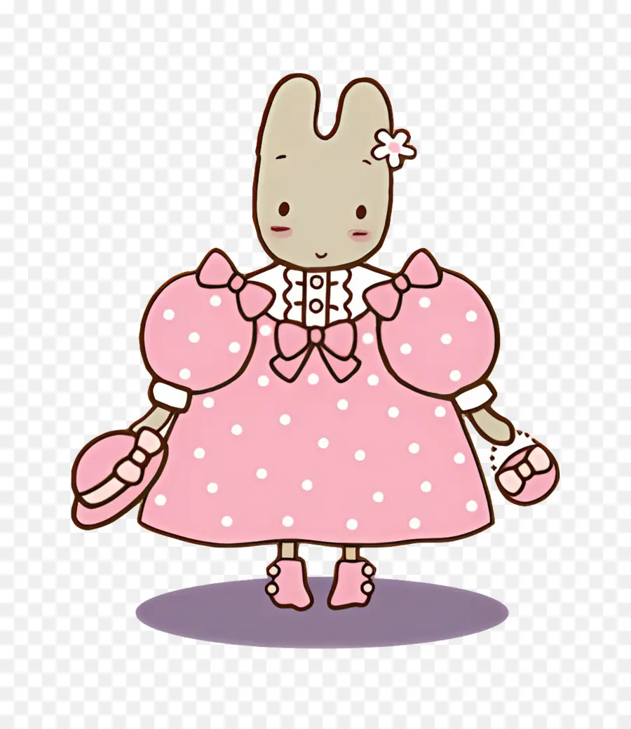 Marroncrème，Animal Mignon En Robe PNG