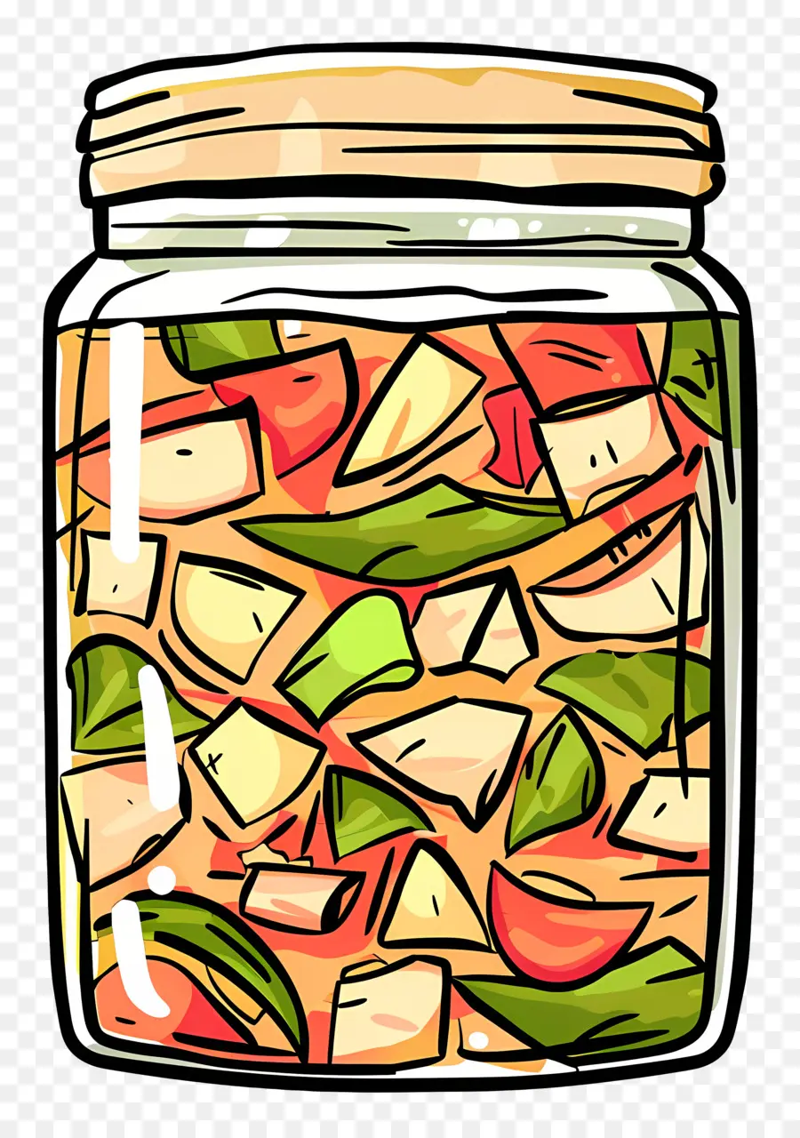 Pot De Kimchi，Légumes Marinés En Pot PNG