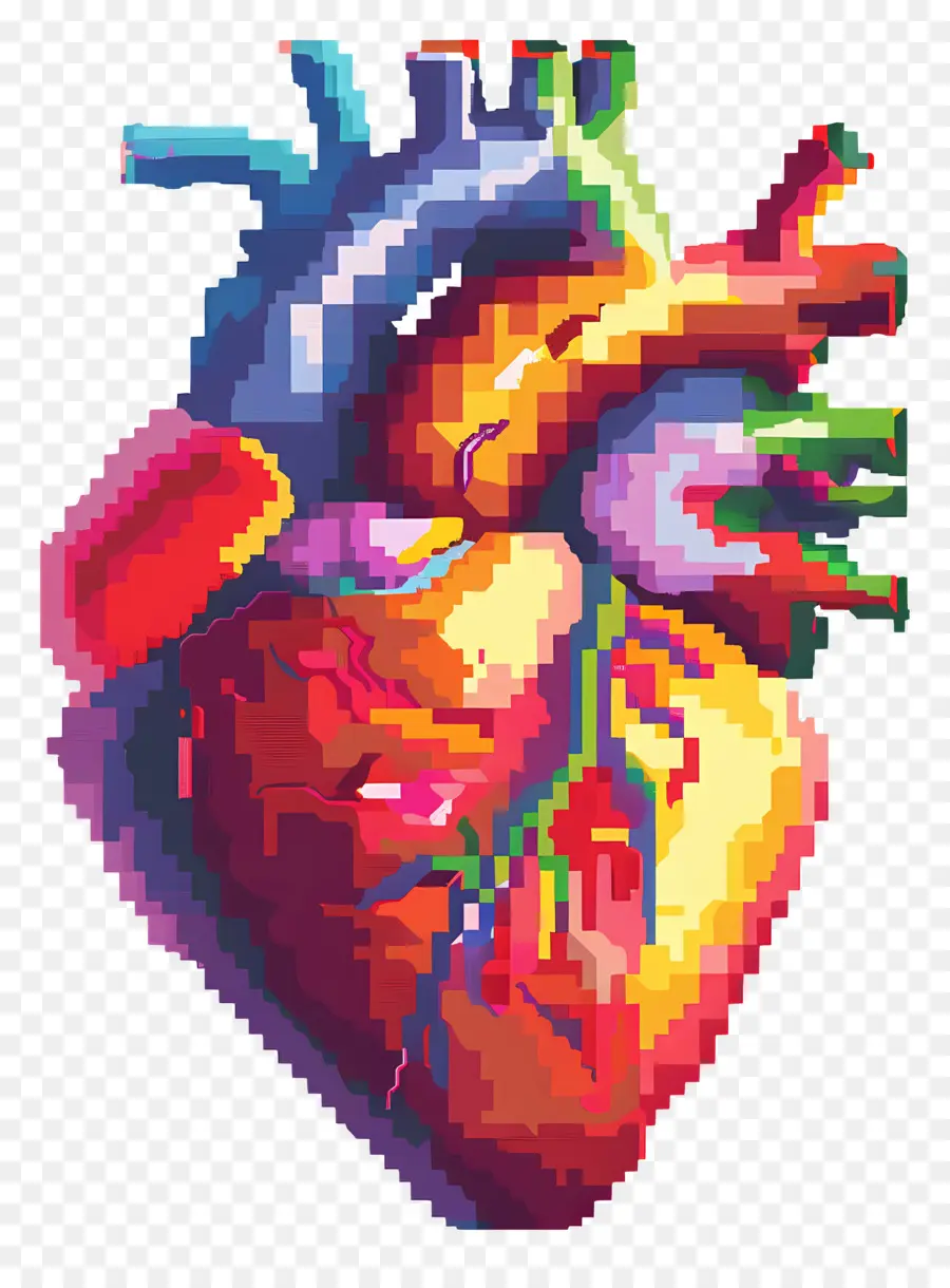 Coeur De Pixels，Coeur Pixélisé PNG