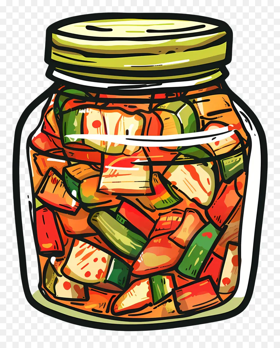 Pot De Kimchi，Légumes Marinés En Pot PNG