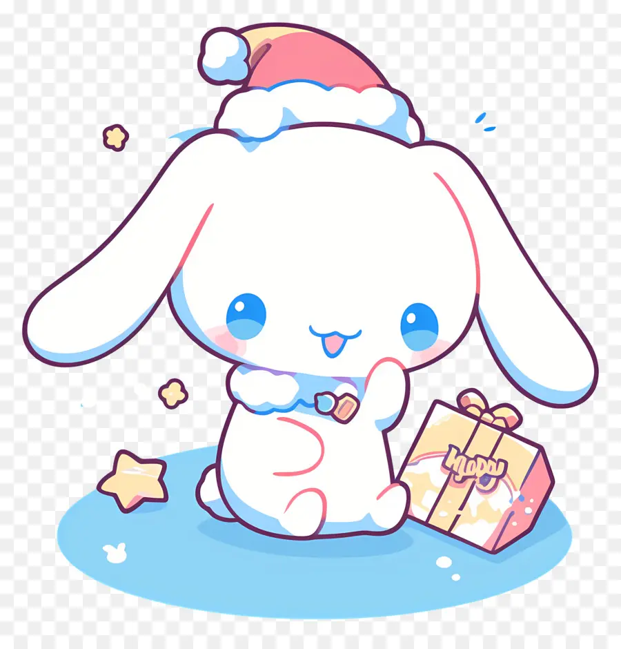 Cannelle Mignonne，Lapin Mignon Avec Cadeau PNG