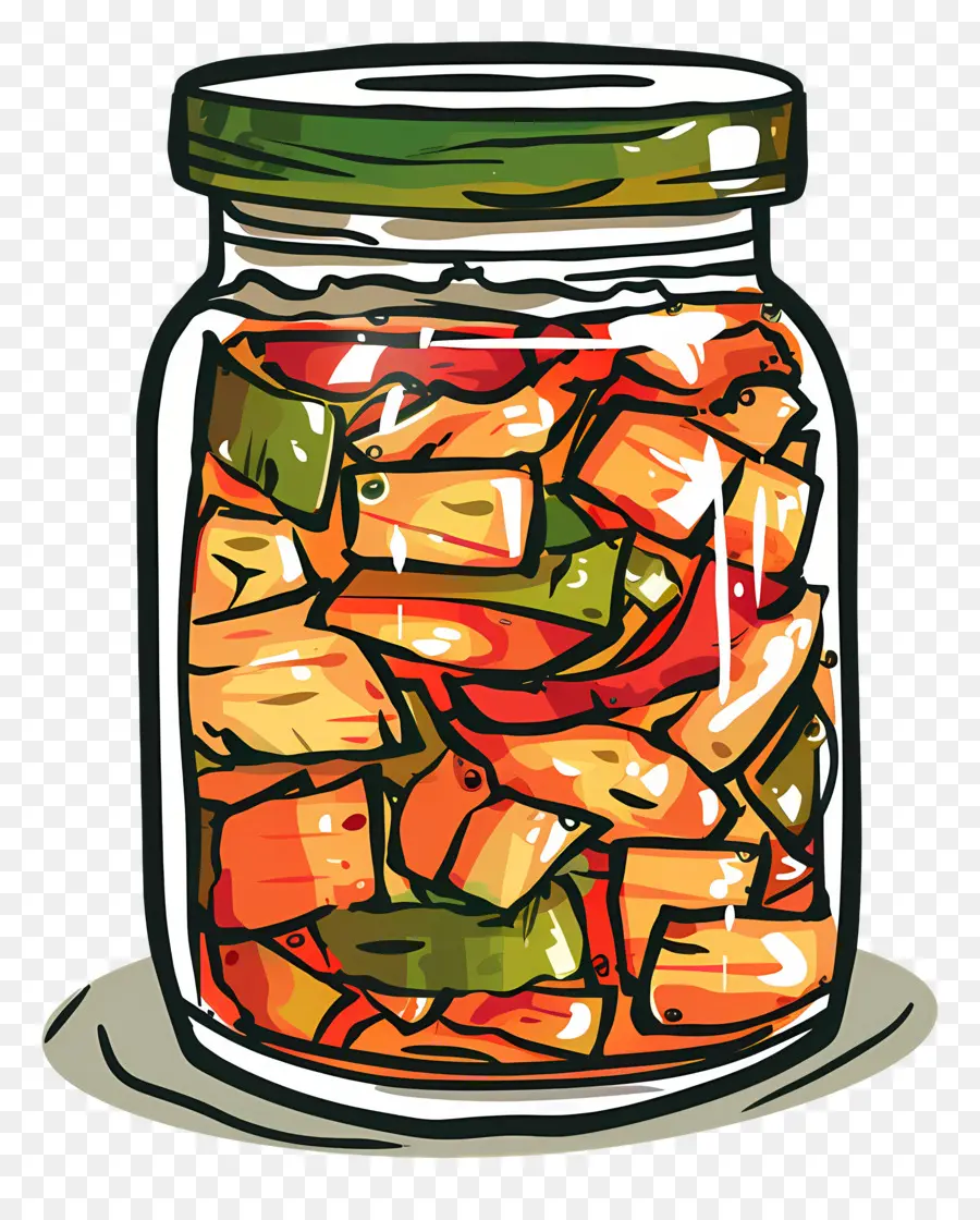 Pot De Kimchi，Légumes Marinés En Pot PNG