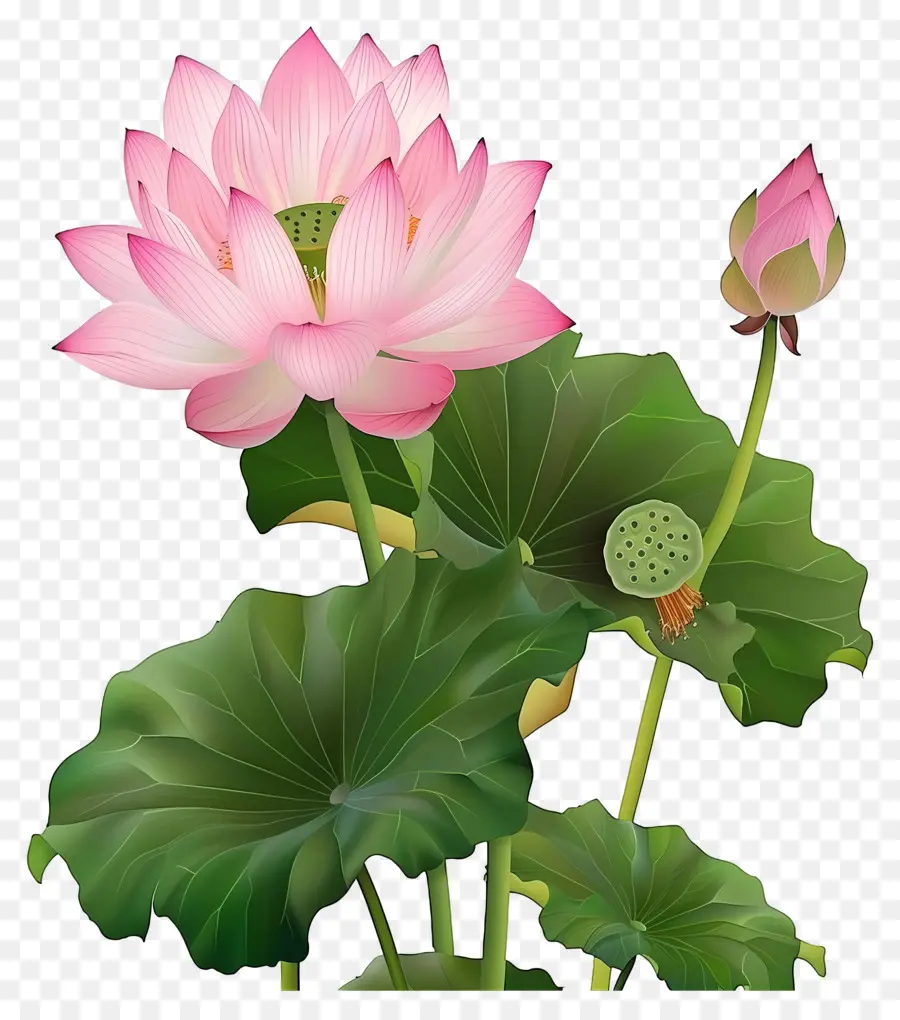 Fleurs De Lotus，Lotus Rose PNG